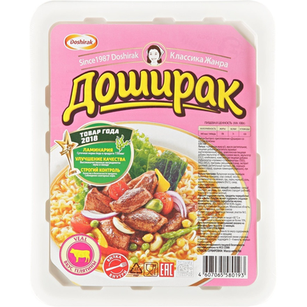 Лапша Доширак со вкусом Телятины 90 гр