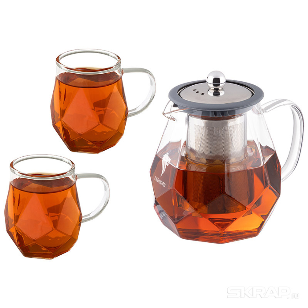 Набор из 3 предметов (чайник+2кружки) Leonord AROMA