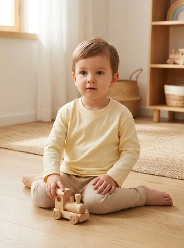 Лонгслив Нежный желтый