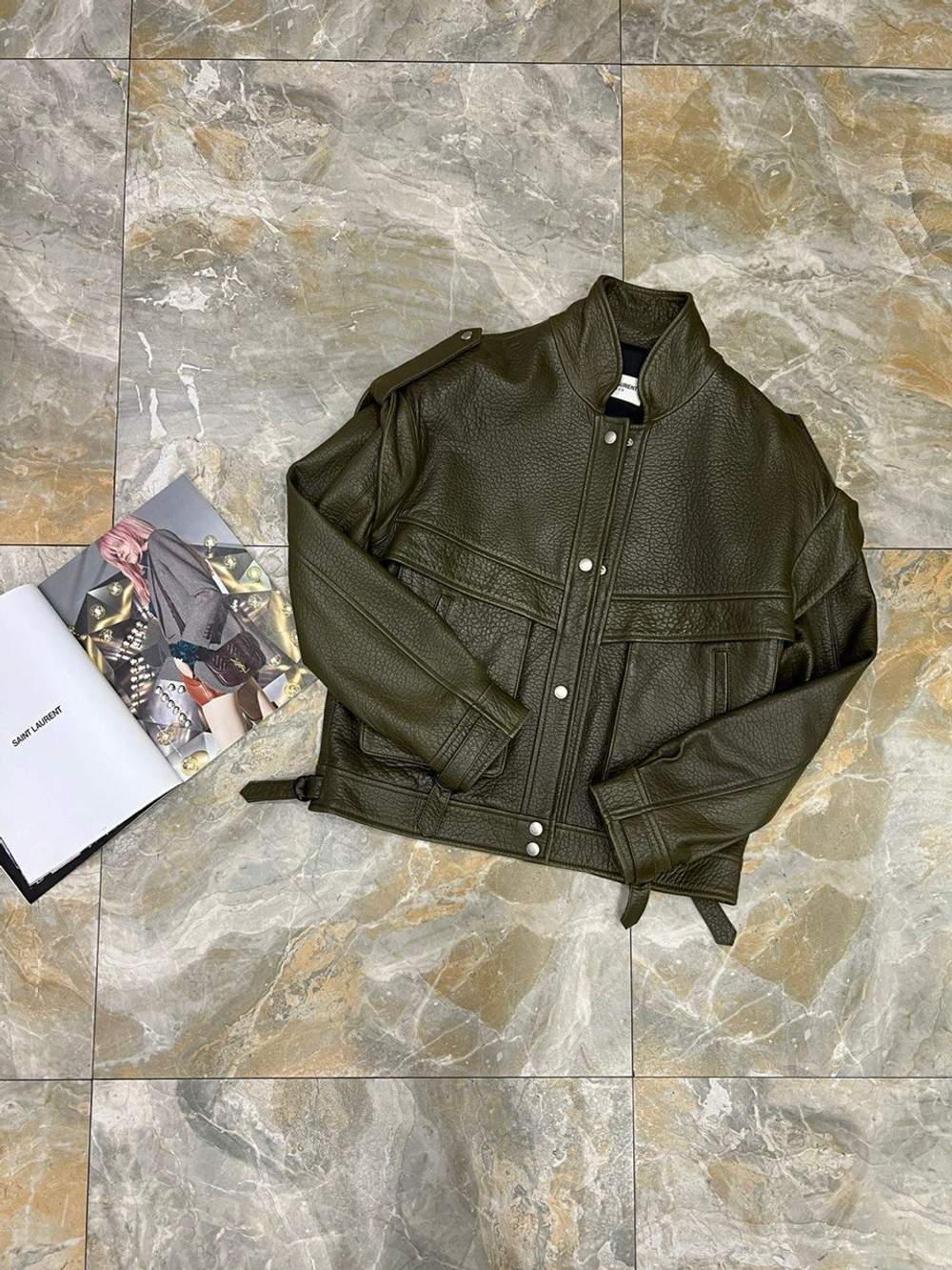 Кожаная куртка Yves Saint Laurent, арт. 473112897
