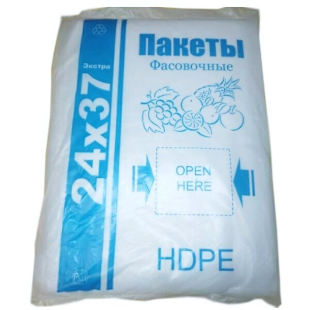 Фасовка 24*37*10мкм СИНЯЯ, пачка 900 гр, цена за пачку