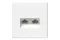 Розетка RJ45 Systeme Electric ARTGALLERY двойная белая 39397
