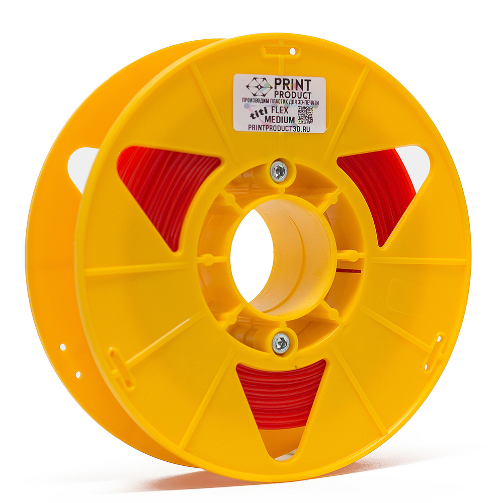 Пластик для 3D-принтера "Print Product" Titi Flex Medium (Красный),1 кг., 2,75мм.