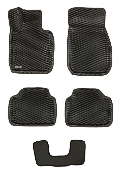 Коврики салона для BMW 3 (F30) (2010-2018) (X-Drive) Euromat 3D EVA черные Арт EM3DEVA-001223