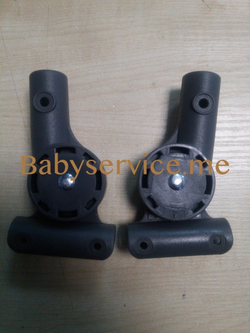 Шарнир капюшона круг-круг 16мм левый серый