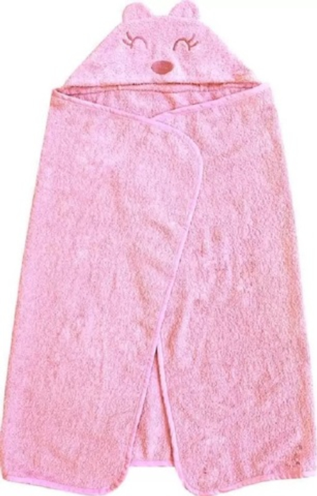 Полотенце-уголок топотушки М7 махра 120*70 см розовый