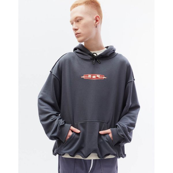 Худи Лого темно-серый - фото 2