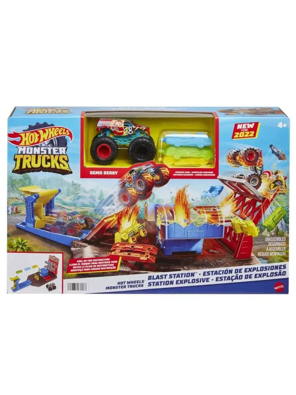 Автотрек Хот Вилс Monster Trucks Взрывная станция HFB12