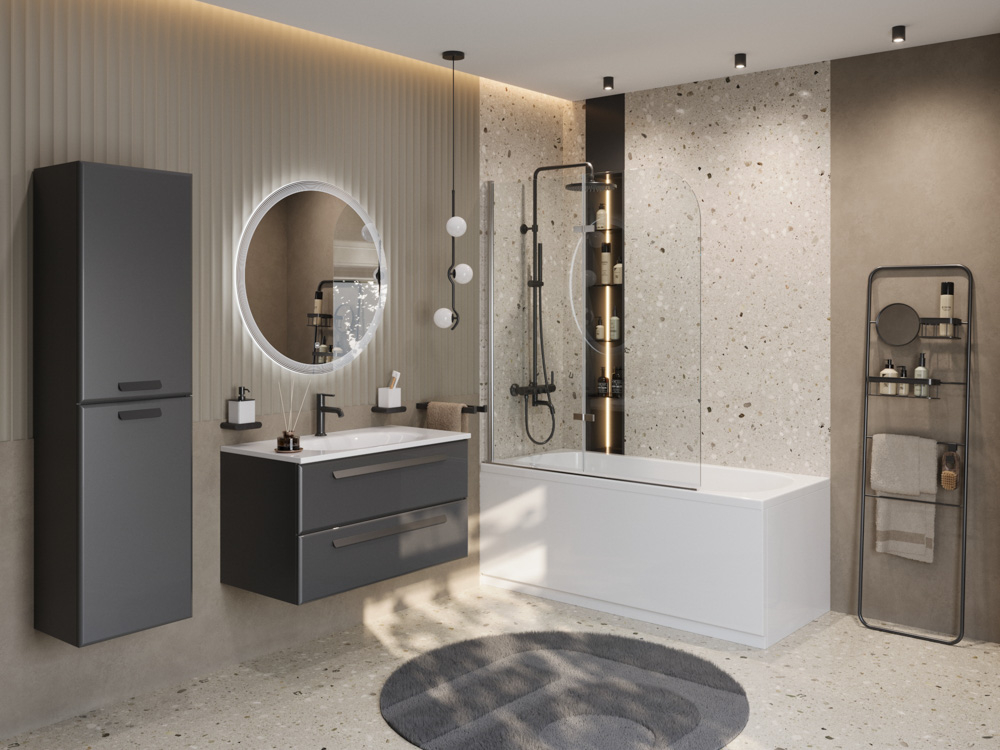 Ванна акриловая Cezares ECO-155-70-41-W37 с металлическим каркасом ECO-155-70-MF-R