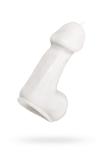 Белая свеча в форме пениса - 47 гр. (Цвет: белый)