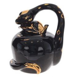 GAEM Фигурка декоративная "Змея на яблоке", L6,5 W6,5 H8,5 см