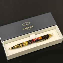 Ручка шариковая Parker "Сказочный конь" красный с ручной росписью в коробке