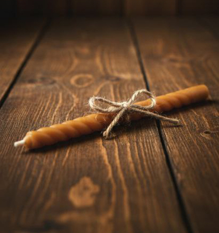 Свеча витая ЖЁЛТАЯ (воск)