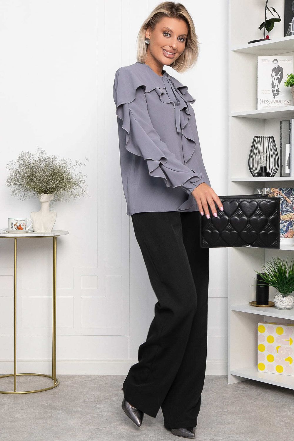 Блуза Дыхание осени (серая) Б14186-5М LT Collection