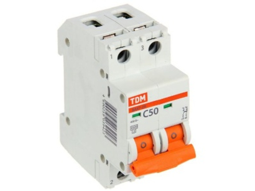 Автоматический выключатель ВА47-29 2Р 50А 4,5кА х-ка С TDM