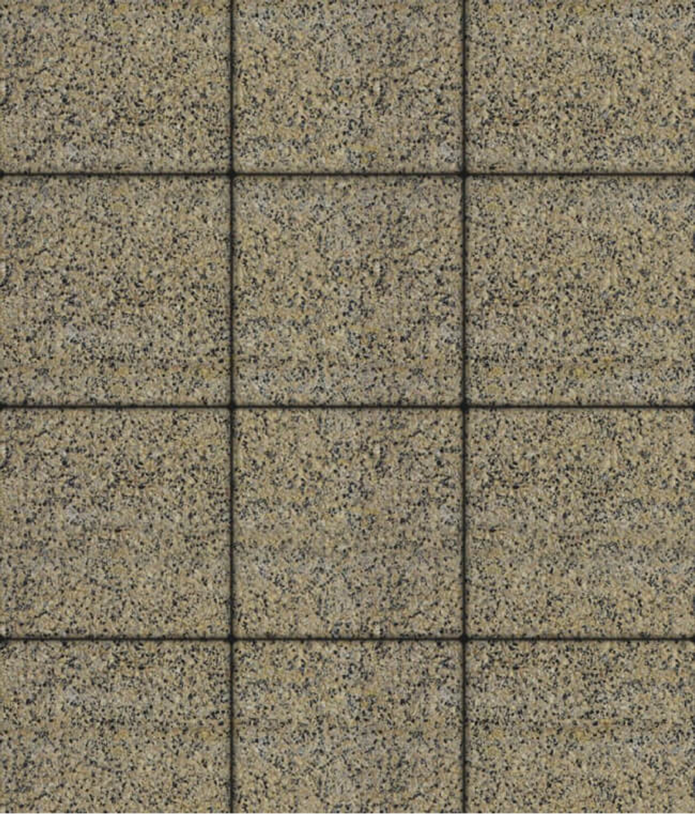 Гранитная тротуарная плитка КВАДРАТ - Б.1.К.6 Гранит Желтый с черным