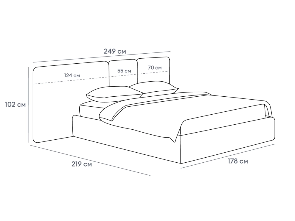 Кровать Atessa без подъемного механизма