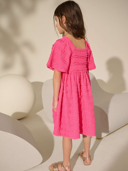 Платье с оборками для девочки Next AT3-012, Фуксия
