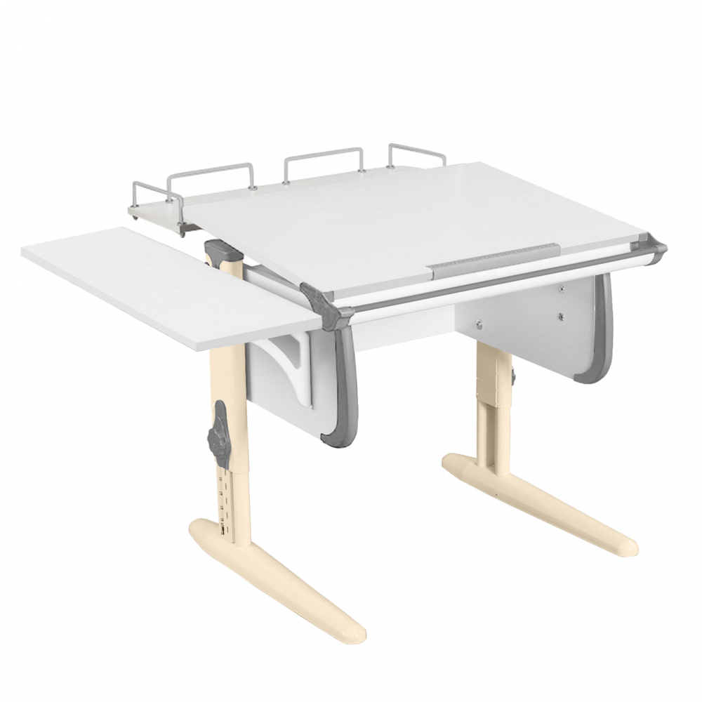 Растущая парта Дэми СУТ 24 с задней полкой СУТ.14.210 и боковой полкой СУТ.24.230 (1020×880 мм)