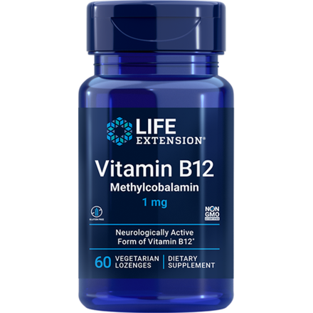 Vitamin B12 Methylcobalamin 1 мг 60 пастилок Life Extension