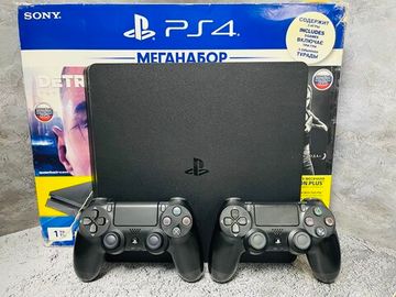 Sony Playstation 4 Slim 1TB CUH-2208B, С коробкой, S/N: 15274526769594809  (PS4, Б/У)