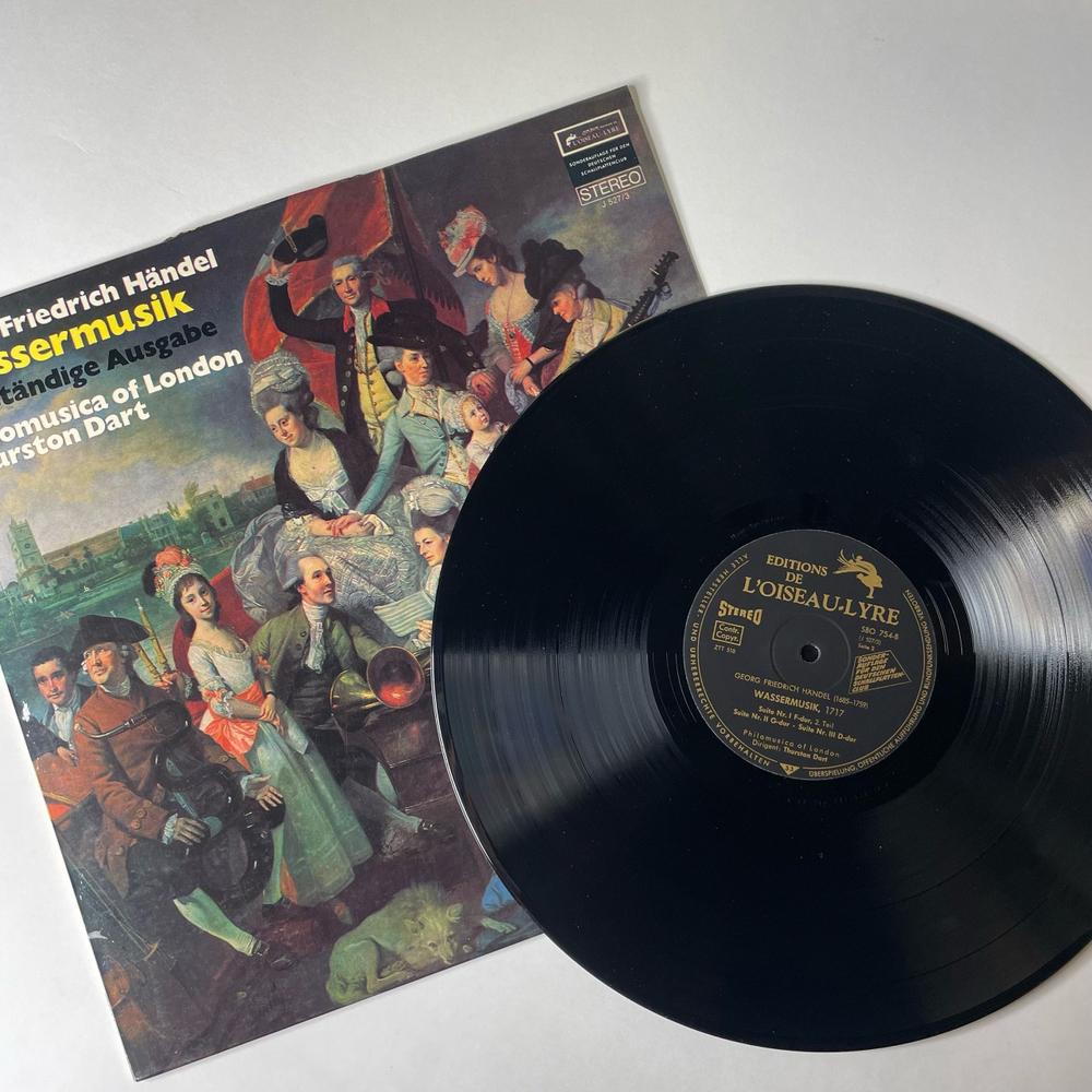 Винтажная виниловая пластинка LP Georg Friedrich Handel Гендель, Philomusica Of London, Thurston Dart Die Wassermusik Von 1717 Музыка На Воде (Германия 1976)