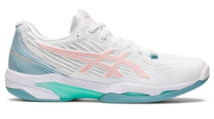 Женские Кроссовки теннисные Asics Solution Speed FF 2 Indoor - white/frosted rose