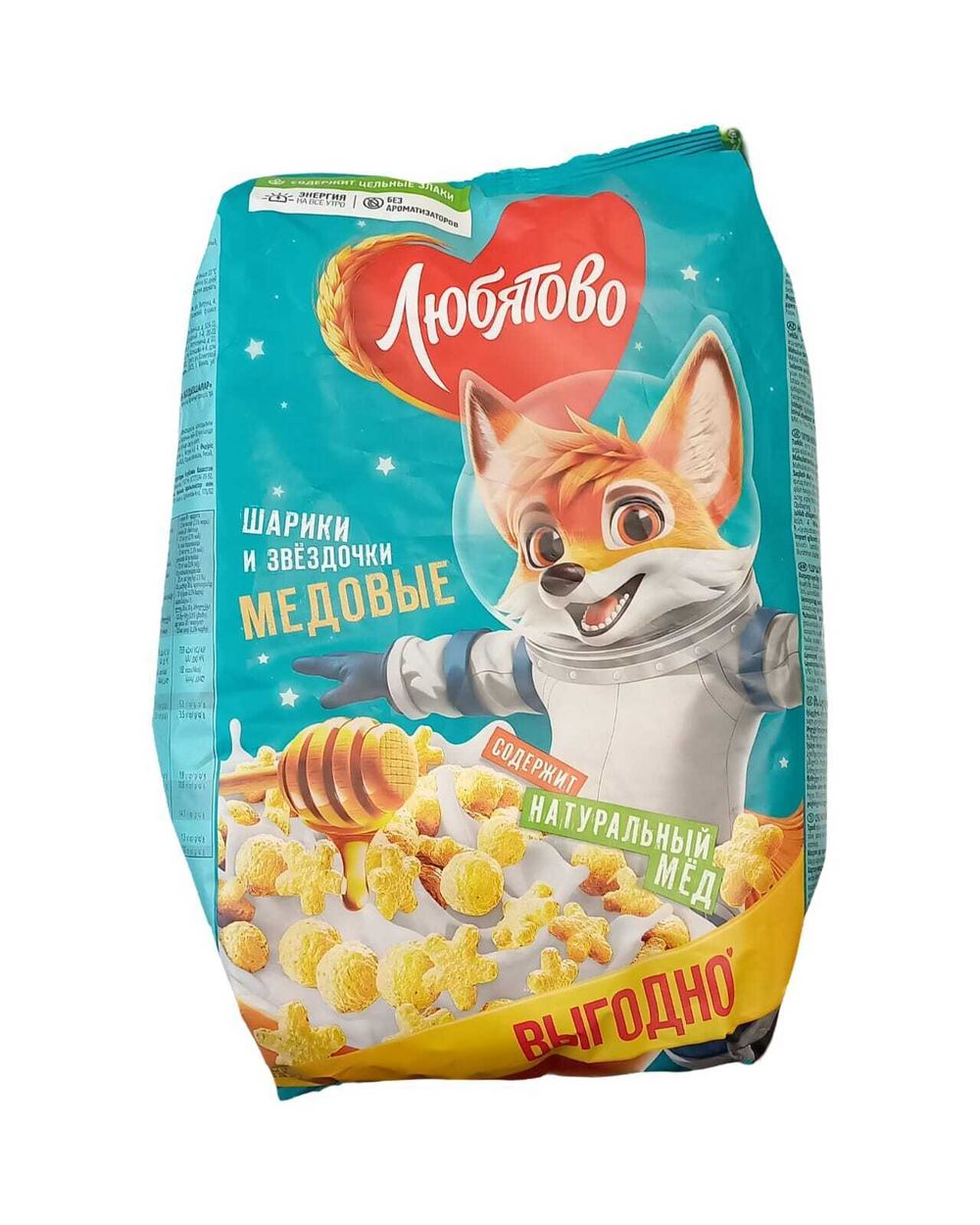 Шарики и звездочки "Любятово" медовые 420г