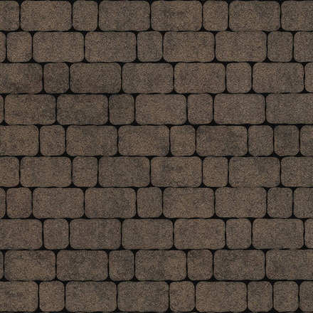 Тротуарная плитка Арена - Листопад гранит Шелковица, комплект из 2 видов плит