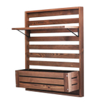 Полка настенная, 76х25х2, Эпларо, для ванной, для обуви, для книг и цветов, деревянная, венге, Dipriz