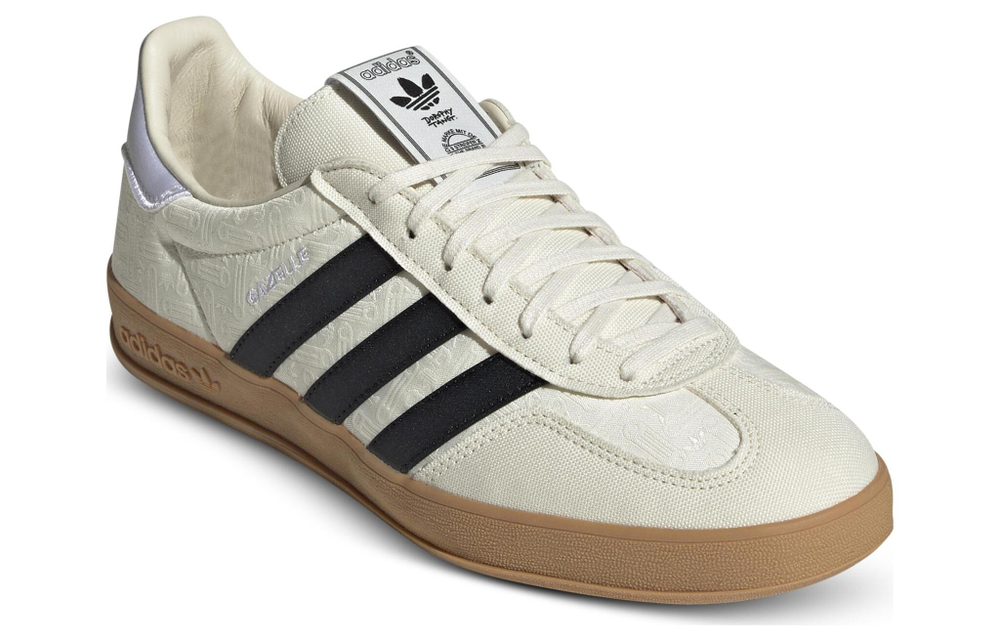 Adidas originals Gazelle fabric casual and comfortable non-slip wear-resistant low-top sneakers for men and women the same white