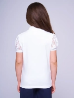 Блузка школьная для девочки с коротким рукавом