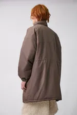 Парка Choompu оверсайз коричневая