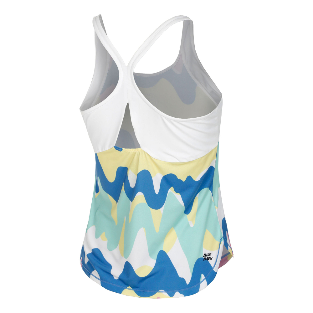 Женская теннисная майка BIDI BADU Good Vibes Tank Top Women - White, Multicoloured