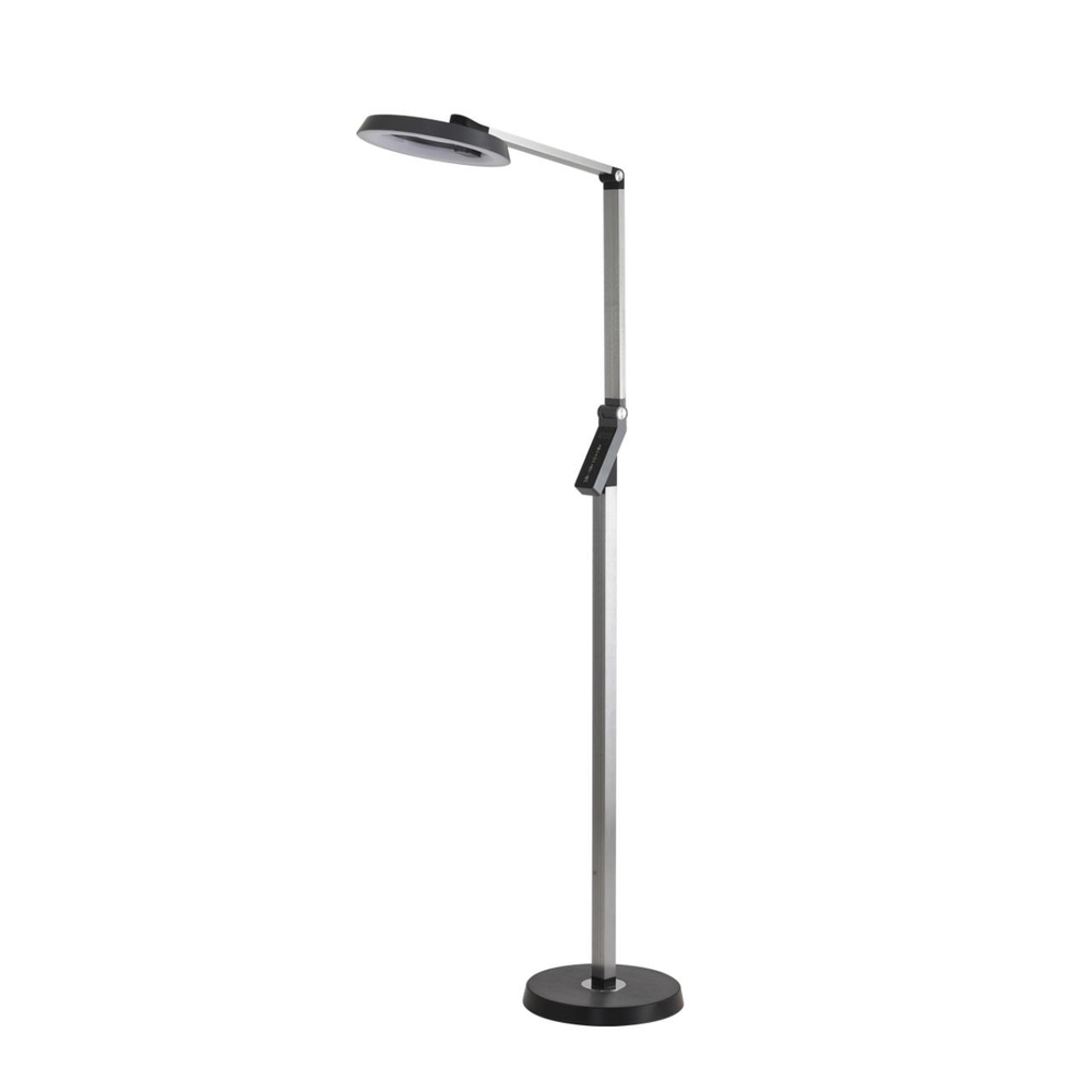 8332/15FL LEDIO LN26 458 темно-серый, металл/пластик Торшер LED 15W 3000/4000/6000K ССТ/диммер/LCD 220-240V GENRI