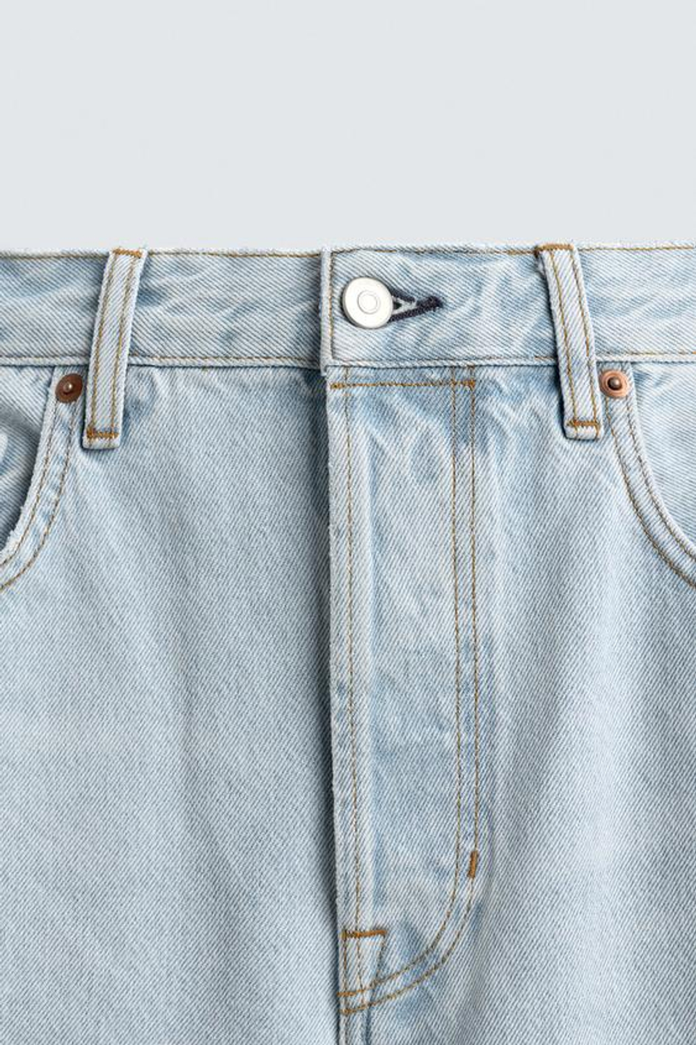 ZARA ДЖИНСЫ BALLOON FIT, ГОЛУБОЙ