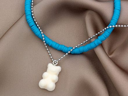 Нить каучуковых бусин 4мм