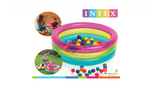 Надувной детский сухой бассейн с шариками Intex 48674 Ring Baby Ball Pit 86х25 см 50 шариков от 1 года