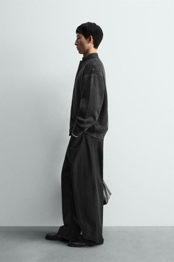 ZARA КАРДИГАН С ЭФФЕКТОМ ПОТЕРТОСТИ, МОРСКОЙ СИНИЙ