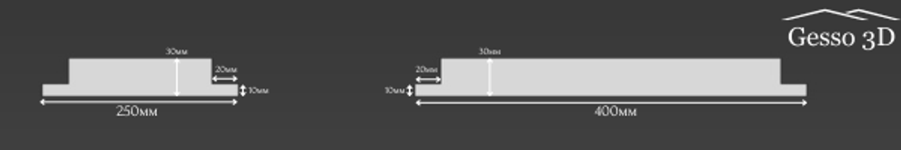 Гипсовая панель Simple-4 LED