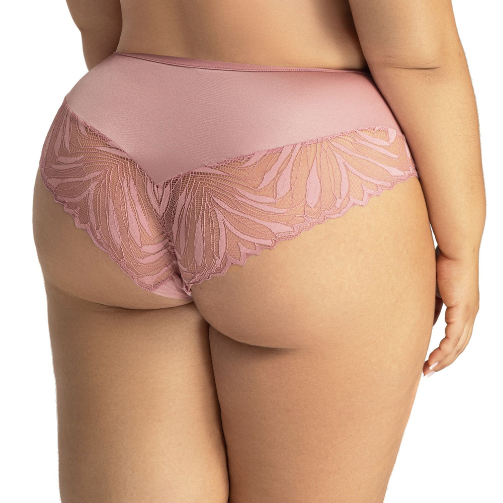 Розовые трусики-слипы со средней линией талии Yasemin (Размер: L) (Цвет: грязно-розовый)