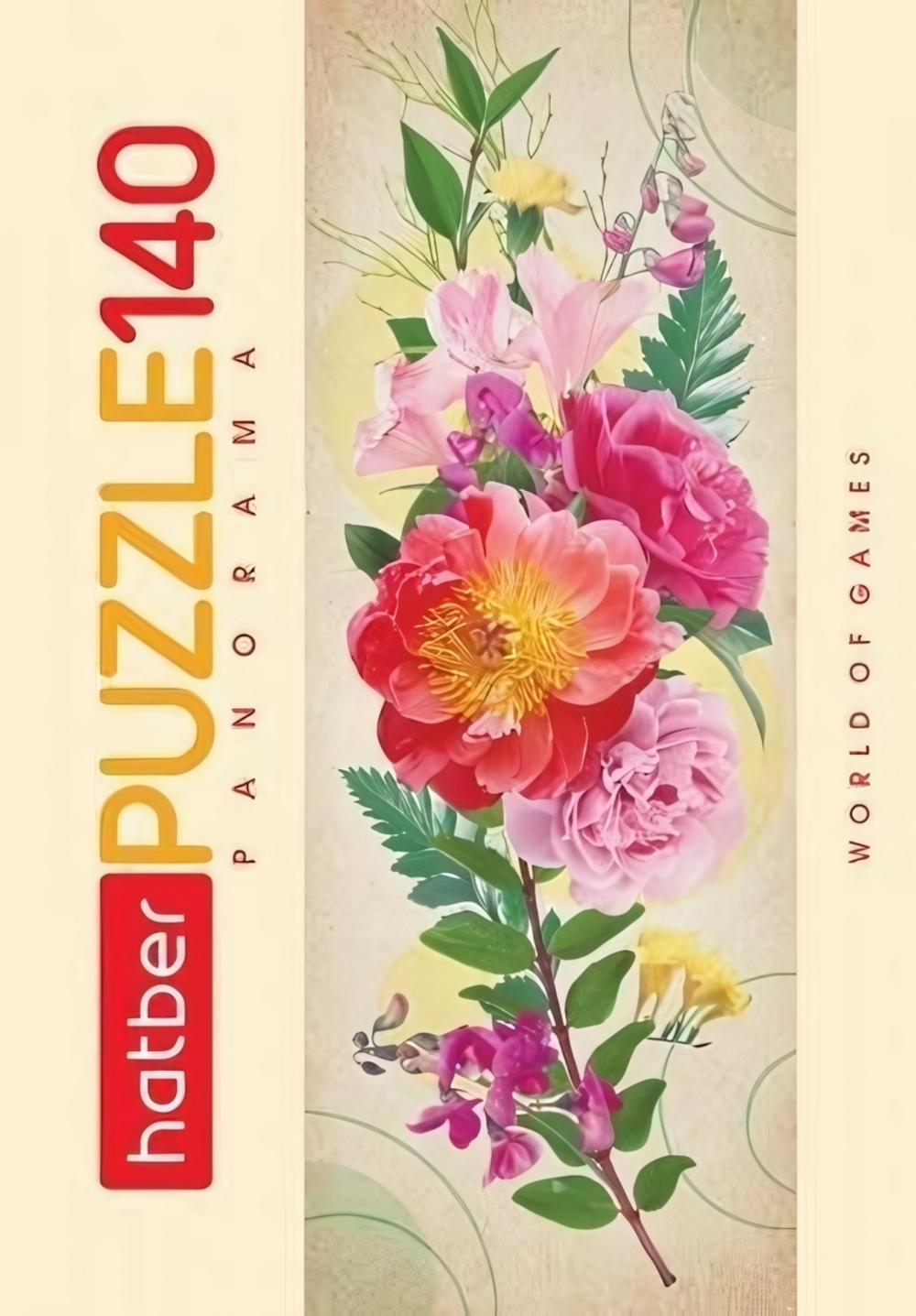Пазлы 140 эл. А4ф Панорама "Цветы для души" (Хатбер)