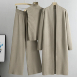 Женский комплект-тройка: кардиган, топ и брюки