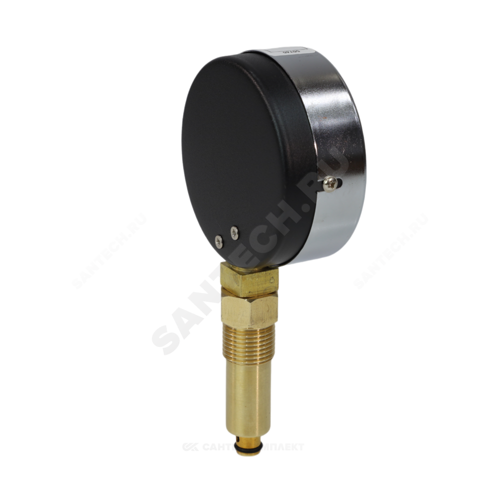 Термоманометр МД04 радиальный Дк80 0-1,6 МПа L=40мм G1/4" 120С с переходником на G1/2" ЭКОМЕРА МД04-80-G-1,6МПа-120-L-40-РИ