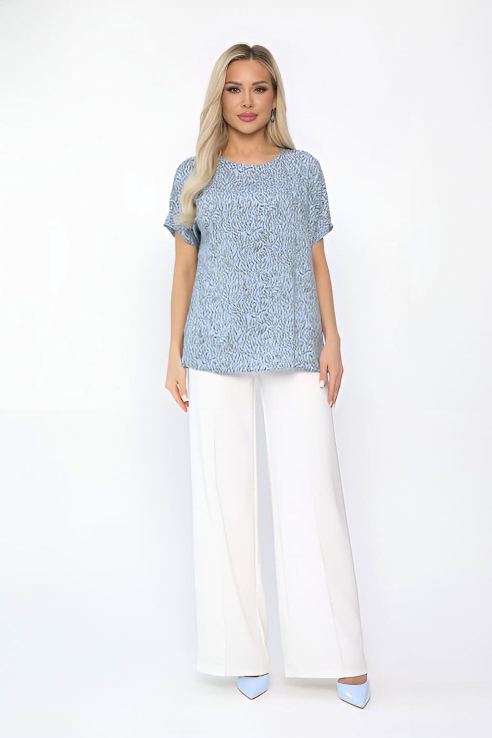 Блуза Кармен (голубая) Б13724-30М LT Collection
