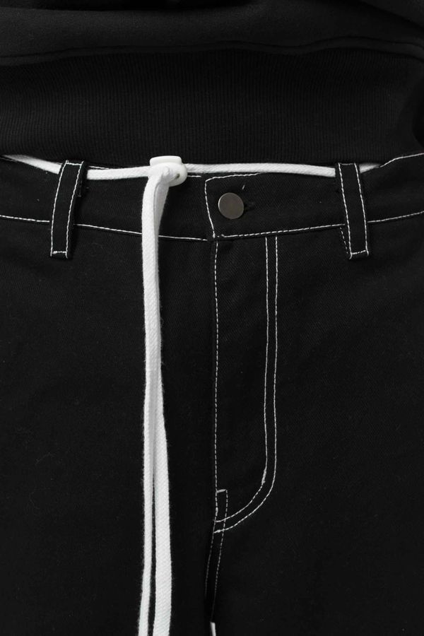 Джинсы Real Baggy Черный/Белые нитки - фото 9