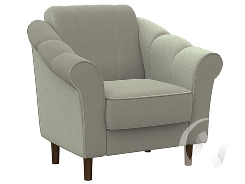 Кресло отдыха Ника Новое (орех лак/CATANIA SMOKE)