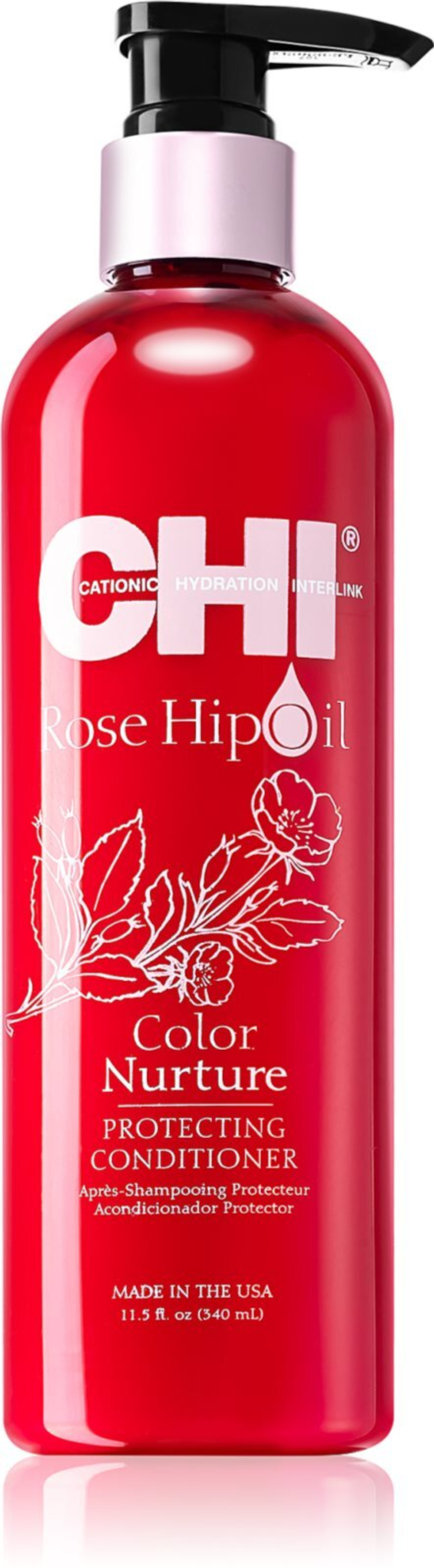 CHI Rose Hip Oil Conditioner - кондиционер для окрашенных волос /   340  ml  / GTIN 633911772683