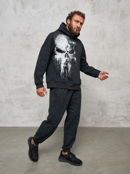 Толстовка демисезонная мужская LEGENDA Череп черная