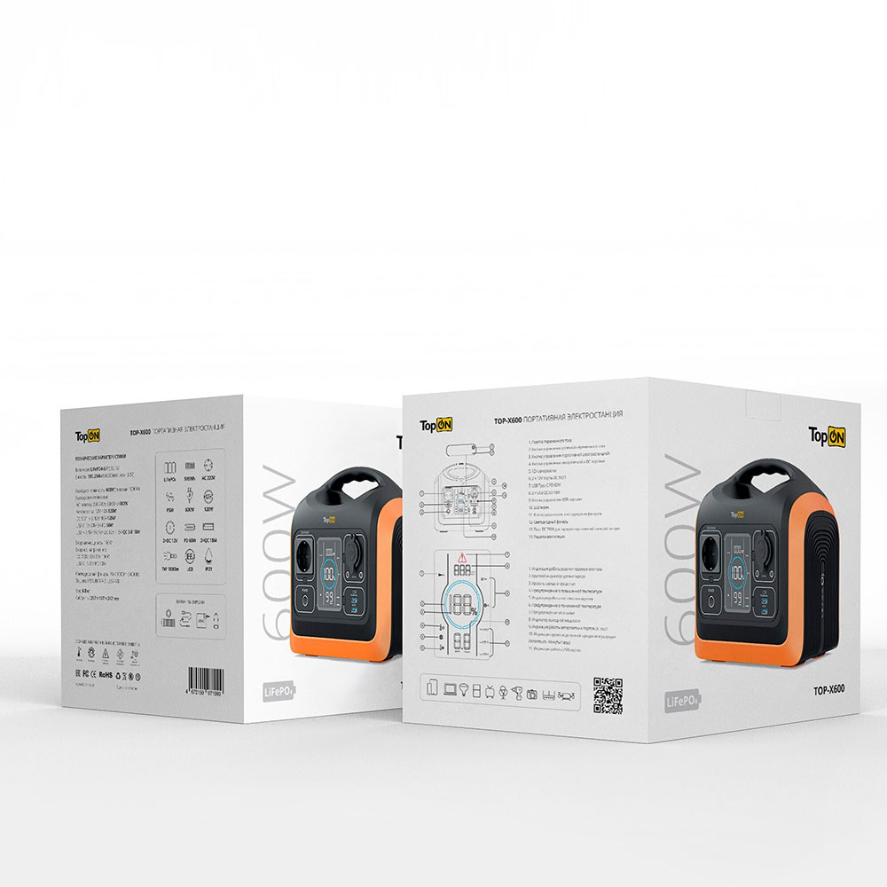 Портативная электростанция TopON TOP-X600 LFP 600 Вт